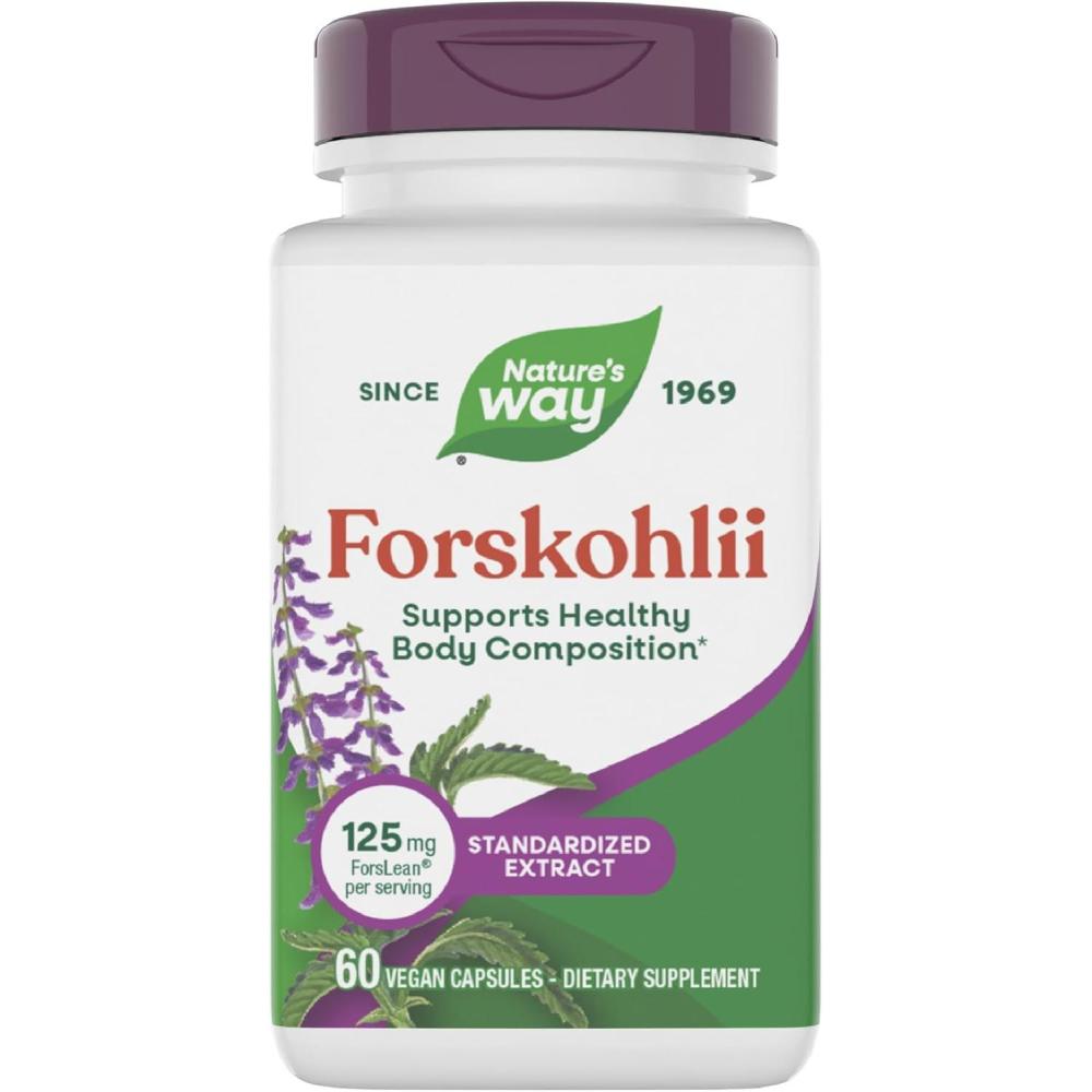 image:imageNatures Way Forskohlii Supports Healthy Body Composition Standardized Extract 125 mg ForsLean per Serving 60 Vegan Capsules Packaging May Vary