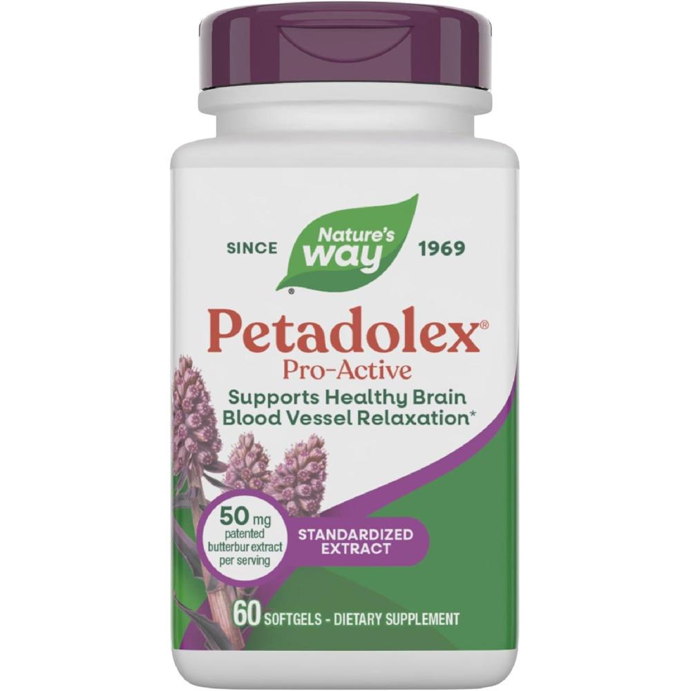image:imageNatures Way Petadolex ProActive Blood Vessel Health and Relaxation in the Brain with Patented Butterbur 60 Softgels