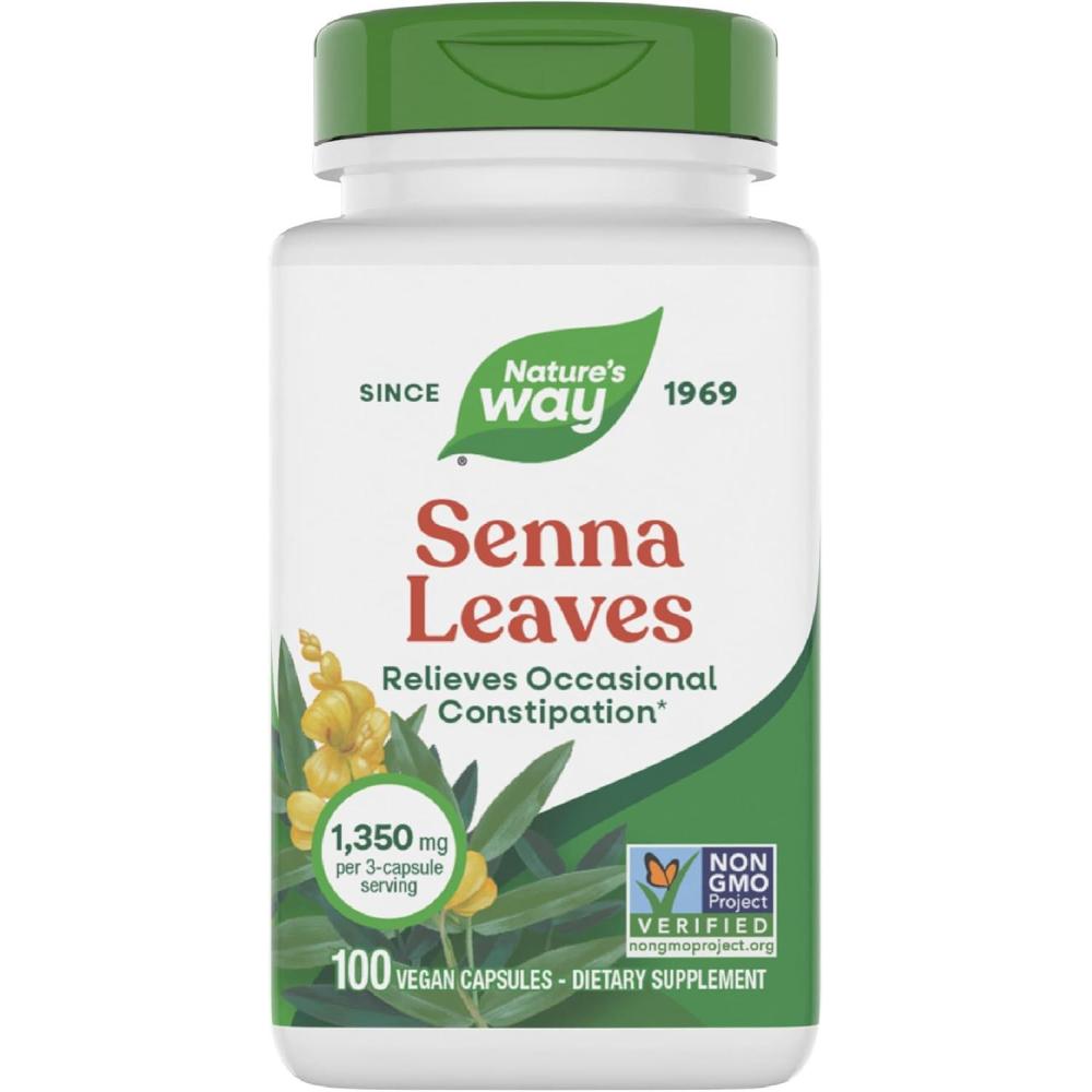 image:imageNatures Way Senna Leaves Relieves Occasional Constipation 1350 mg per 3Capsule Serving NonGMO Project Verified 100 Capsules Packaging May Vary100 Count Pack of 1
