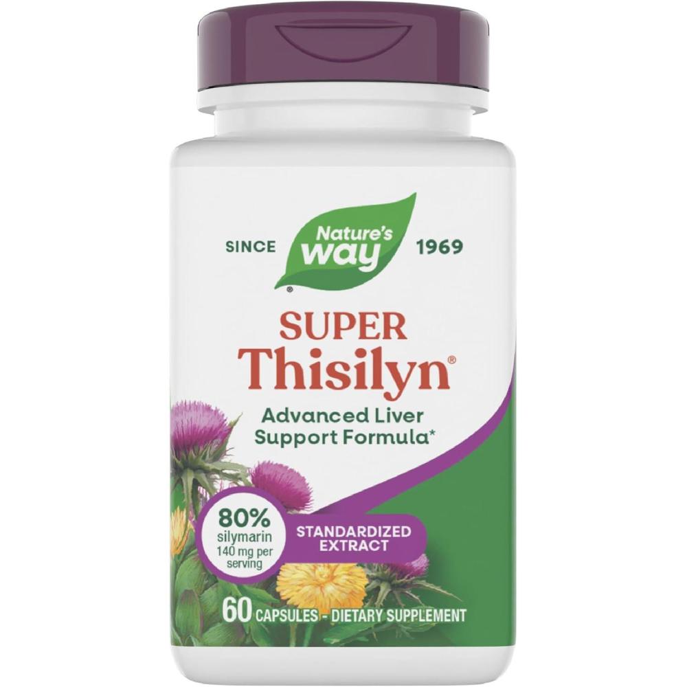 image:imageNatures Way Super Thisilyn Advanced Liver Support Formula Liver Function Support with Milk Thistle Extract GlutenFree 60 Capsules Packaging May Vary