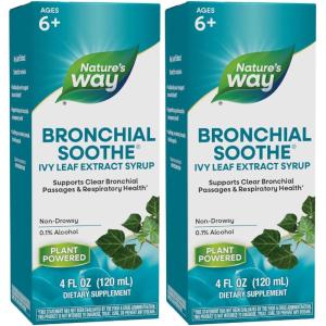 Nature’s Way Bronchial Soothe Ivy Leaf Extract Syrup, Supports Respiratory Health*, Supports Clear Bronchial Passages*, Non-Drowsy, 4 Fl Oz (Packaging May Vary)(4 Fl Oz (Pack of 2))