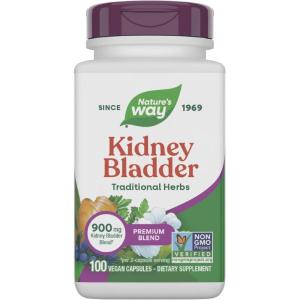 Nature’s Way Kidney Bladder Premium Blend, Traditional Herbs Supplement, 900 mg per 2-Capsule Serving, Non-GMO Project Verified, Vegan, 100 Capsules (Packaging May Vary)(100 Count (Pack of 1))