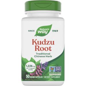 Nature’s Way Kudzu Root, 1,226 mg per 2-Capsule Serving, Non-GMO Project Verified, 50 Vegan Capsules (Packaging May Vary)