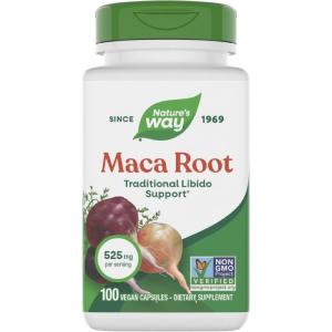 Nature’s Way Maca Root, Traditional Libido Support*, 525 mg per Serving, Non-GMO Project Verified, 100 Vegan Capsules (Packaging May Vary)