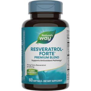 Nature’s Way Resveratrol-Forte, Protects from Free Radicals*, 60 Softgels