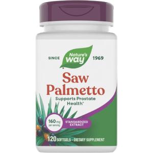 Nature’s Way Saw Palmetto Standardized Extract, Prostate Health Support for Men*, 160 mg per Serving, 120 Softgels (Packaging May Vary)(120 Count (Pack of 1))
