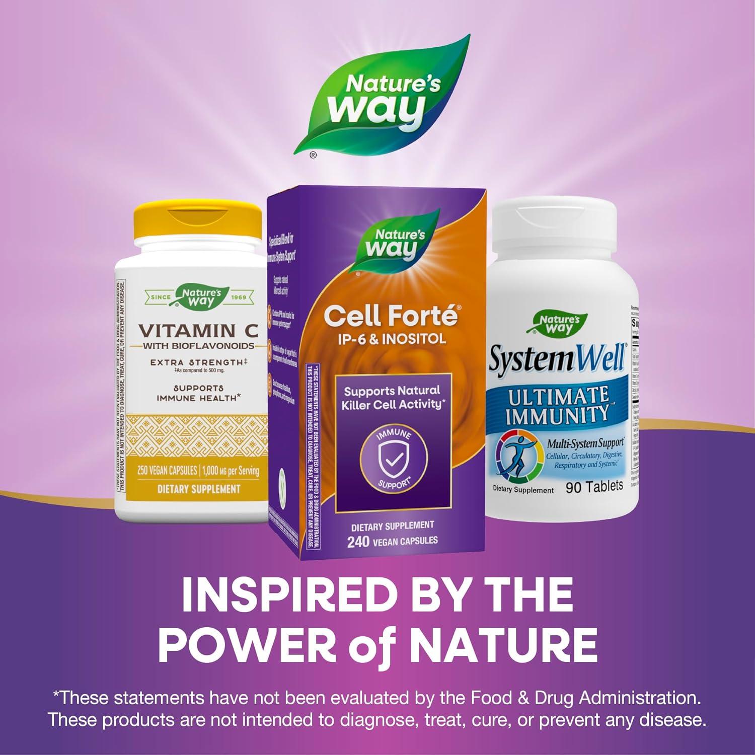 image:imageNatures Way Cell Fort IP6 amp Inositol Immune Support Supplement with Calcium Phosphorus and Magnesium GlutenFree Vegan 240 Capsules Packaging May Vary240 Count Pack of 1