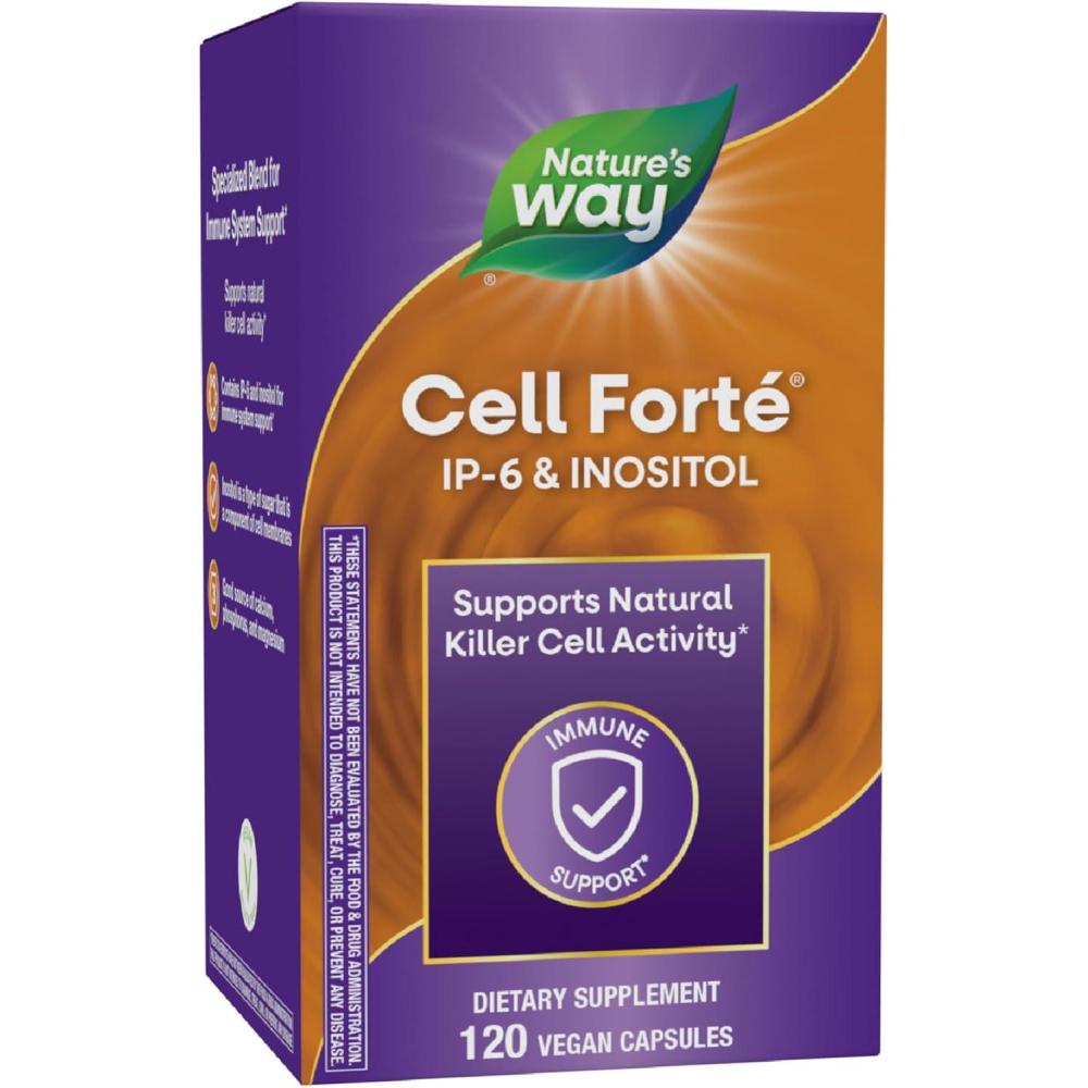image:imageNatures Way Cell Fort IP6 amp Inositol Immune Support Supplement with Calcium Phosphorus and Magnesium GlutenFree Vegan 240 Capsules Packaging May Vary120 Count Pack of 1
