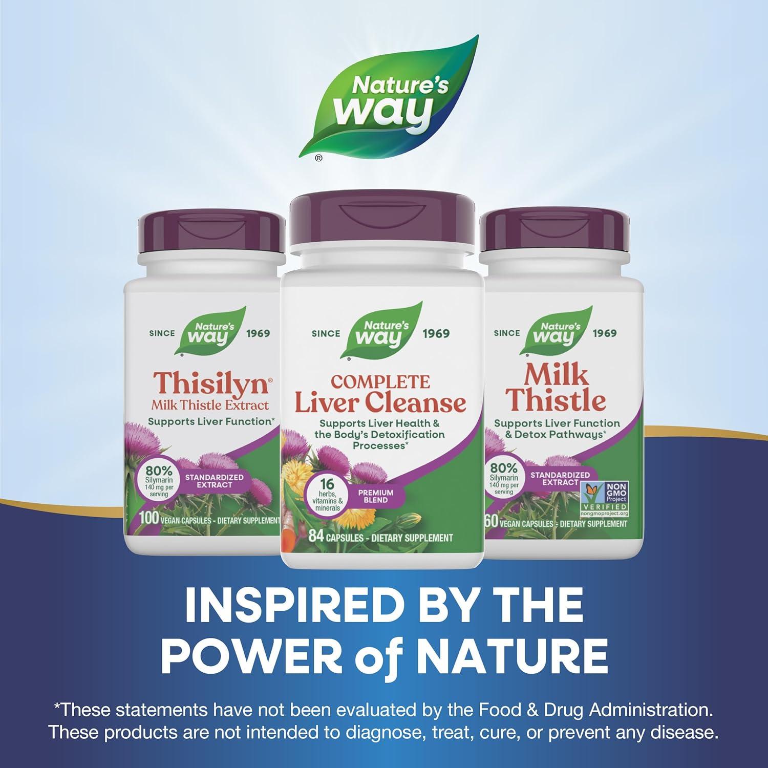 image:imageNatures Way Complete Liver Cleanse Supports the Bodys Detoxification Processes with Milk Thistle BVitamins Amino Acid Liver Blend 84 Capsules Packaging May Vary