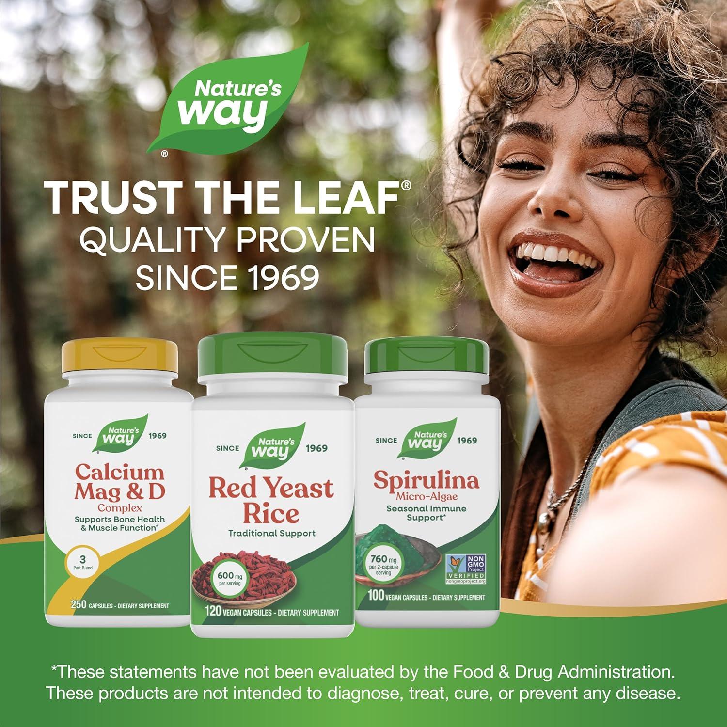image:imageNatures Way Red Yeast Rice Traditional Support 600 mg per Serving Vegan 120 Capsules Packaging May Vary