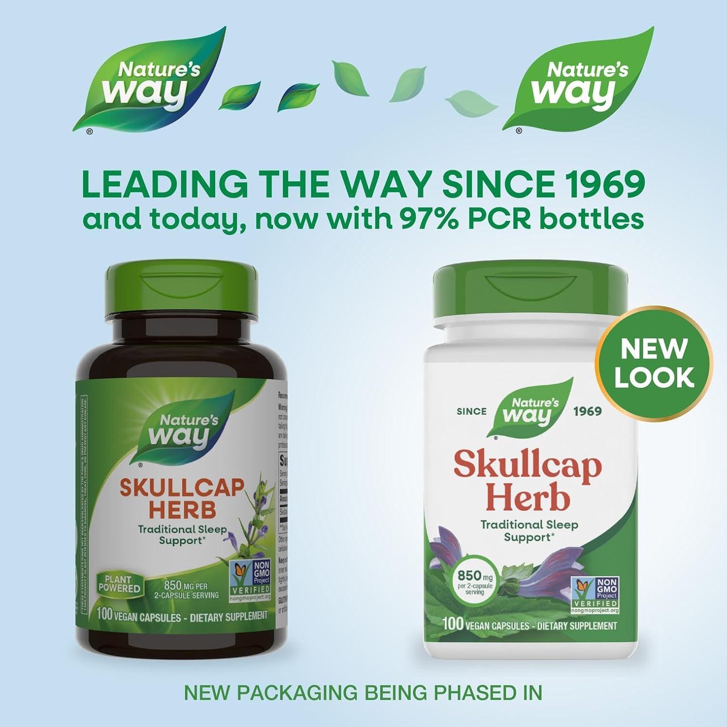 image:imageNatures Way Skullcap Herb Traditional Herbal Sleep Support Skullcap Herb NonGMO Project Verified Gluten Free amp Vegan 100 Vegan Capsules1
