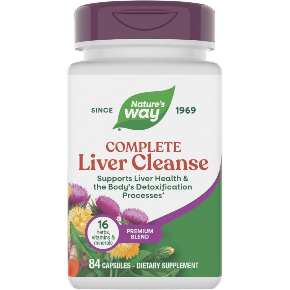 image:imageNatures Way Complete Liver Cleanse Supports the Bodys Detoxification Processes with Milk Thistle BVitamins Amino Acid Liver Blend 84 Capsules Packaging May Vary