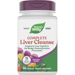 Nature’s Way Complete Liver Cleanse, Supports the Body’s Detoxification Processes*, with Milk Thistle, B-Vitamins, Amino Acid Liver Blend, 84 Capsules (Packaging May Vary)