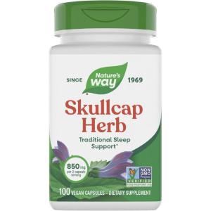 Nature’s Way Skullcap Herb – Traditional Herbal Sleep Support* – Skullcap Herb – Non-GMO Project Verified – Gluten Free & Vegan – 100 Vegan Capsules(1)